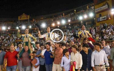 Apoteosis en Huelva: indulto de Perera y triple ‘Puerta Grande’ para Roca Rey y David de Miranda tras el gran encierro de Juan Pedro Domecq
